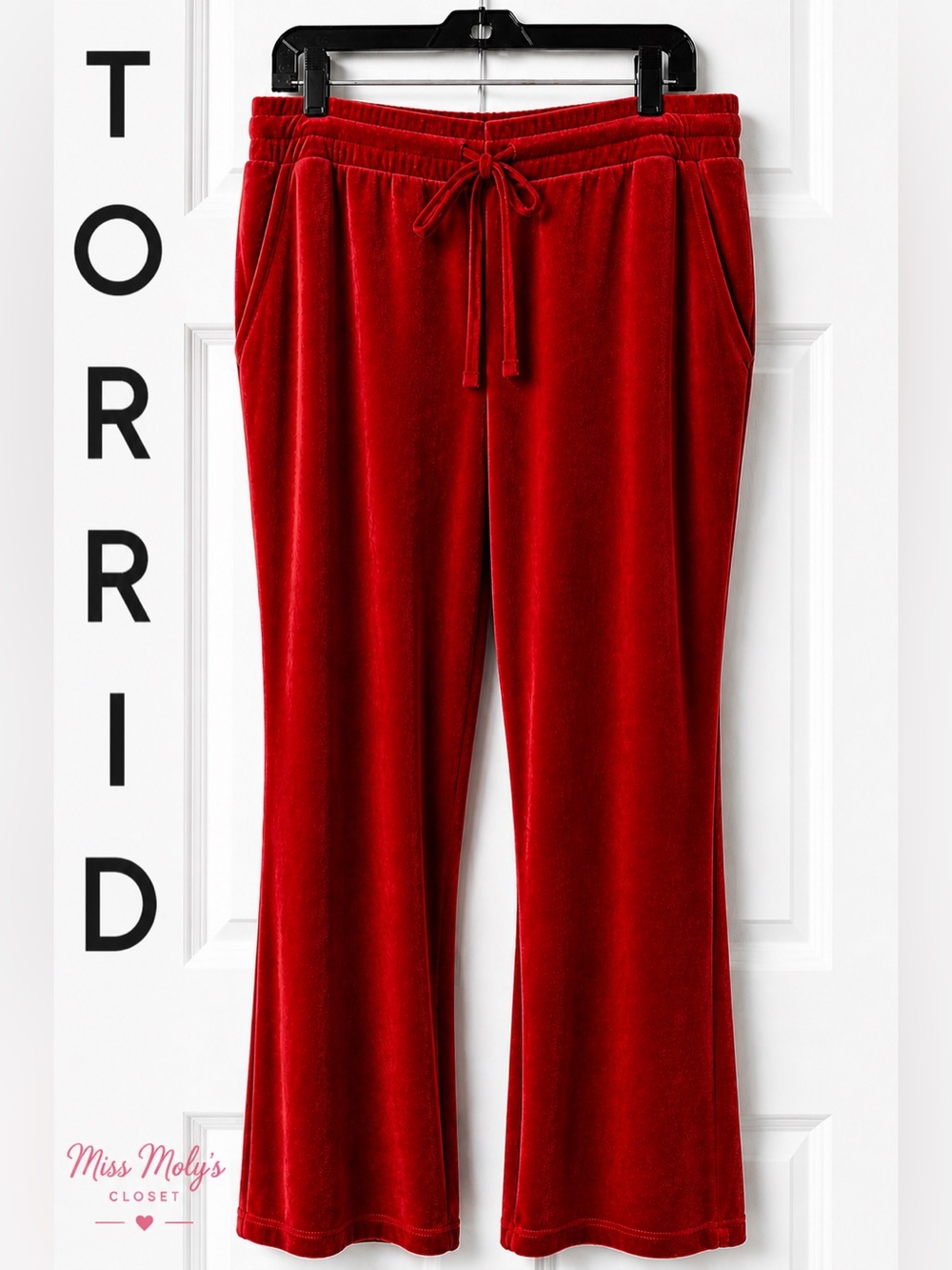 Torrid BNWT Red Velour Sleep Lounge Pants Drawstring 3X